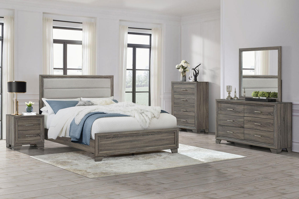 Wright California King Bedroom Set Brown Oak