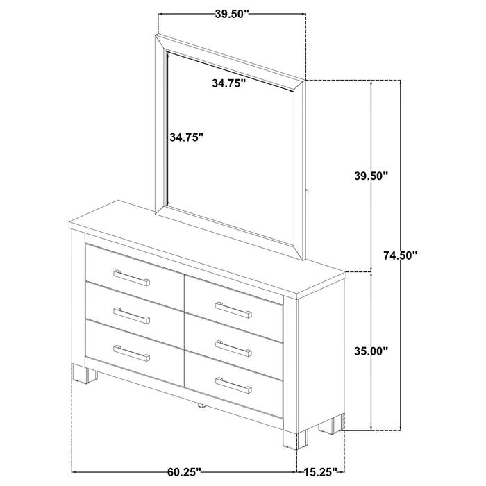 Oakglen Dresser With Mirrors