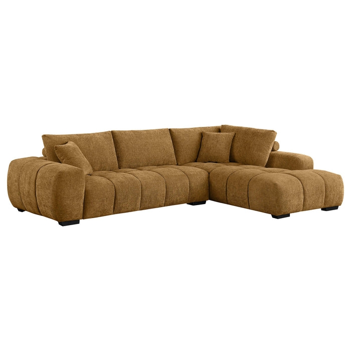 Camacho Upholstered Sectional Sofa with Ottoman Set