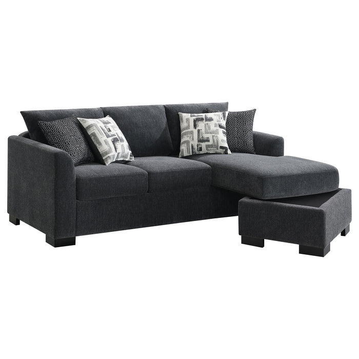 Storey Upholstered Sleeper Sectional Chaise Sofa