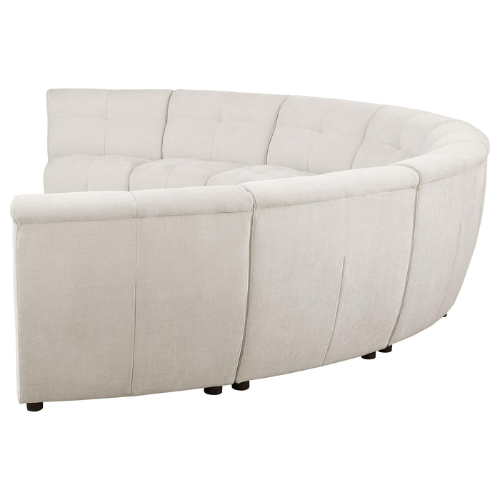 Charlotte Upholstered Modular Sectional Sofa Ivory