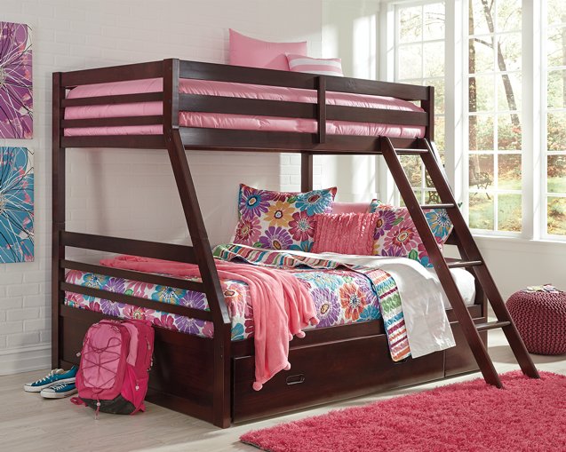 Halanton Youth Bunk Bed with 1 Large Storage Drawer