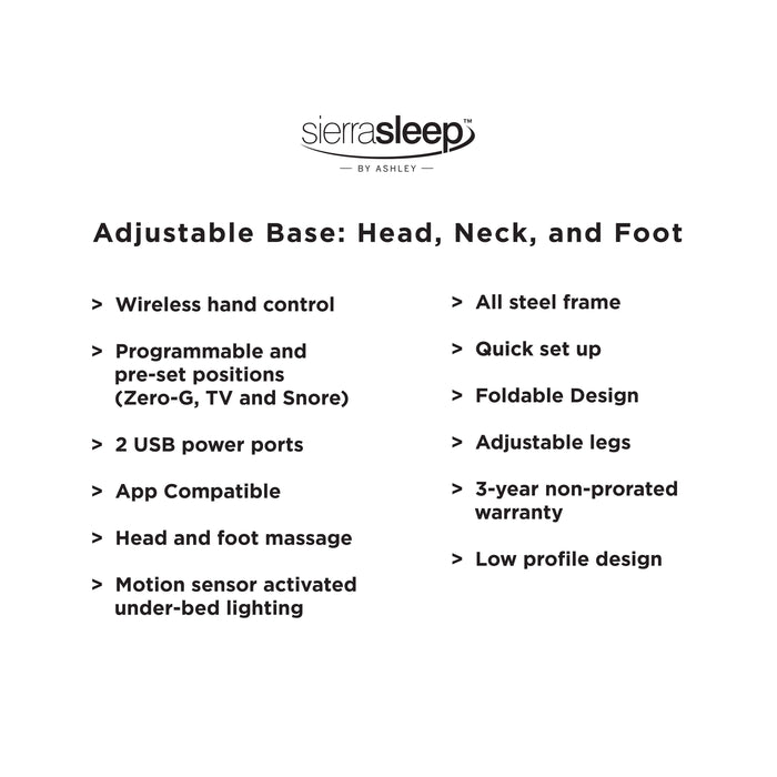 Head-foot - Adjustable Base