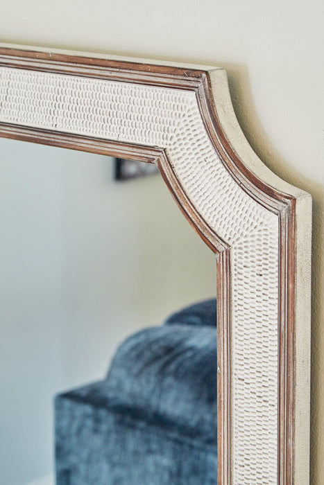 Howston Antique White Accent Mirror