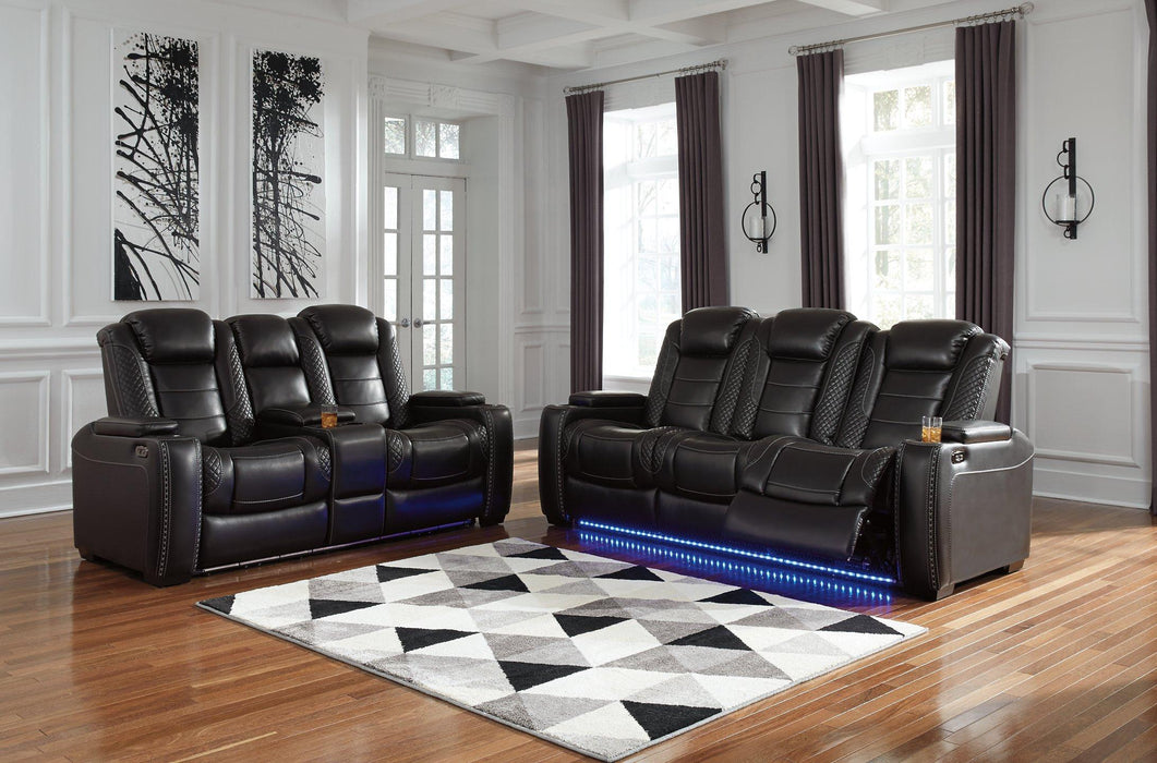 Party Time Midnight Reclining Sofa and Loveseat