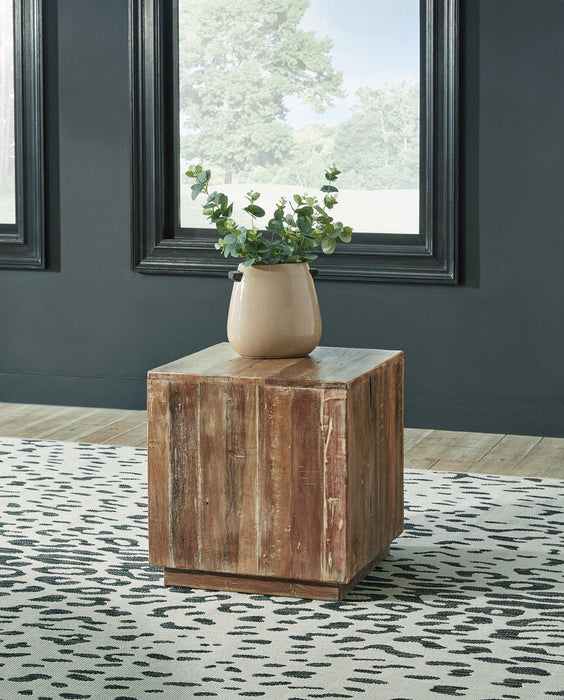 Randale Distressed Brown Accent Table