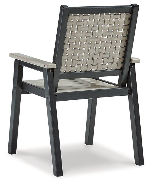 Mount Valley Driftwood/Black Arm Chair (set Of 2)
