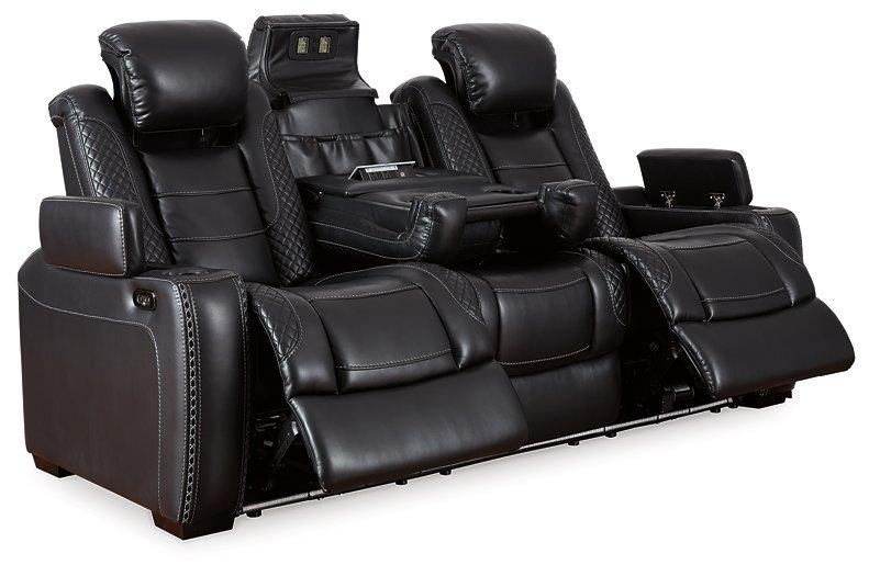 Party Time Midnight Power Reclining Sofa and Loveseat with Power Recliner