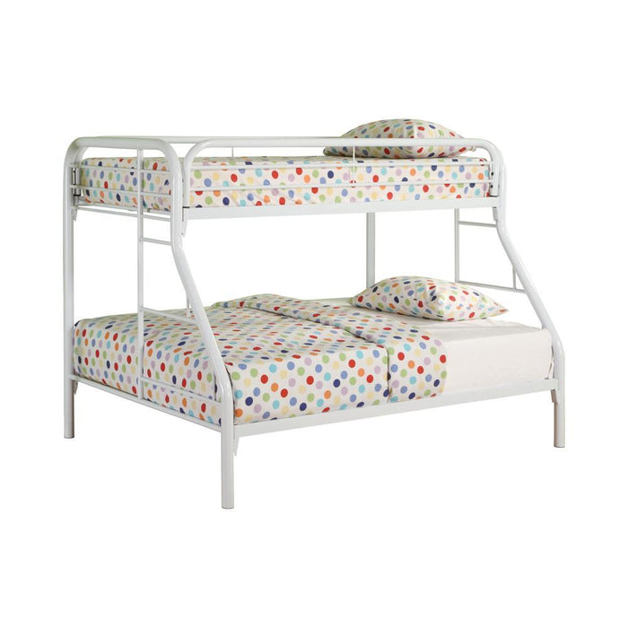 Morgan  Twin-over-Full White Bunk Bed