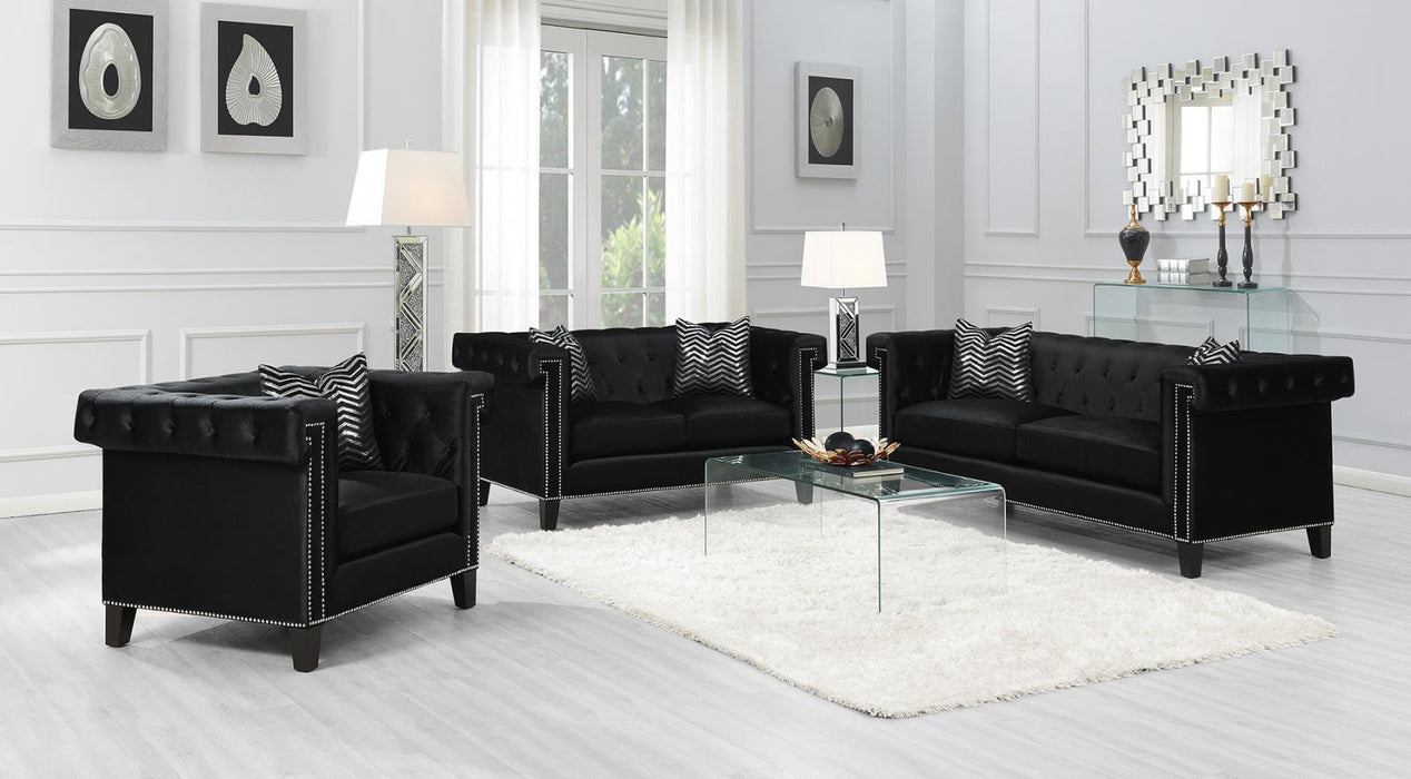 Reventlow Formal Black Sofa