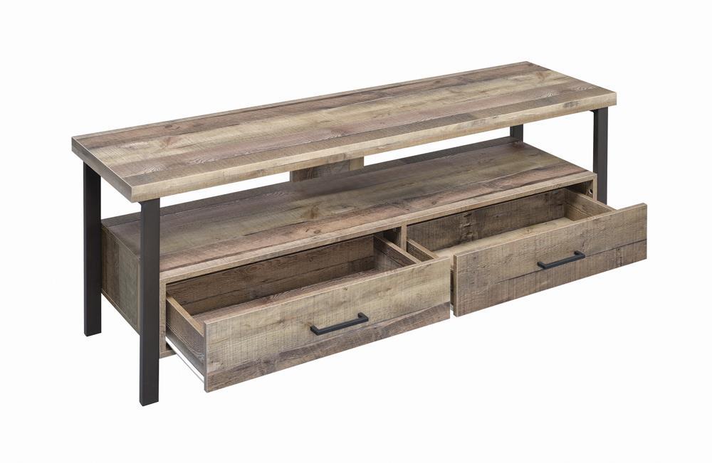 Ruston 59" 2-drawer TV Console Weathered Pine