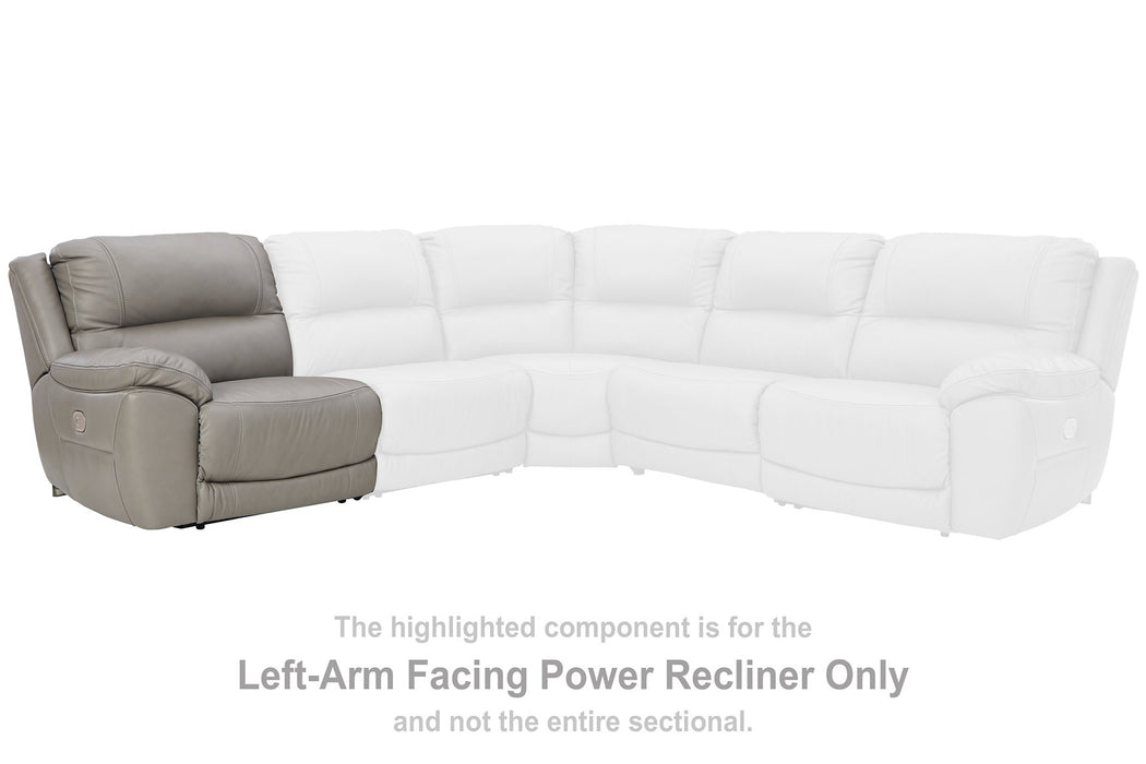 Dunleith 3-Piece Power Reclining Sectional Loveseat with Console