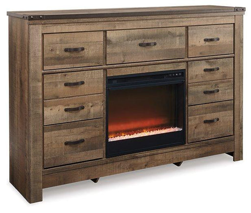 Trinell Dresser with Electric Fireplace image