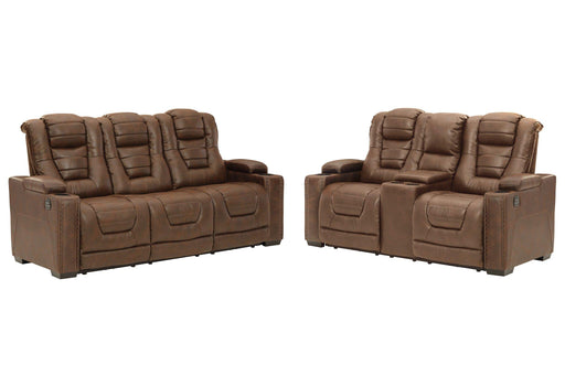 Owner's Box Thyme Power Reclining Sofa and Loveseat image