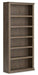 Janismore Weathered Gray Large Bookcase image
