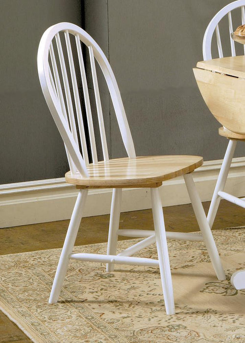 Country Two-Tone Natural Wood Dining Chair image