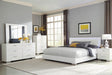 Felicity Contemporary Glossy White Lighted Queen Bed image
