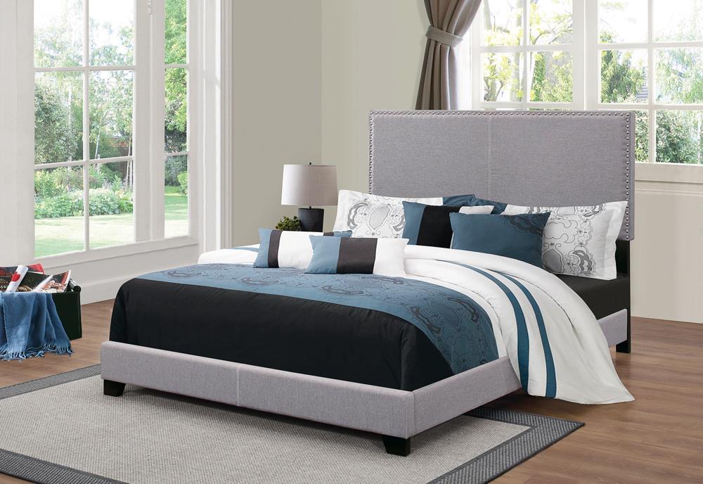 Boyd Upholstered Grey Full Bed image