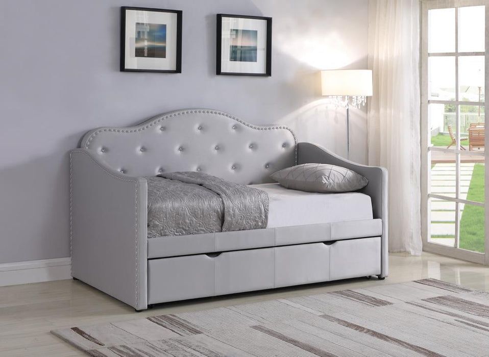 Pearlescent Grey Upholstered Daybed image
