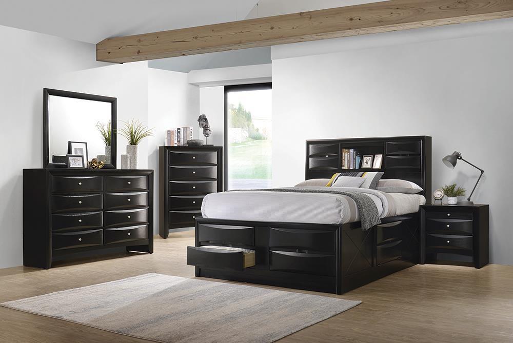 Briana Transitional Black Eastern King Four-Piece Bedroom Set image