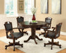 G100871 Casual Black and Tobacco Upholstered Game Chair image