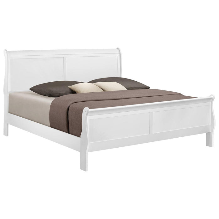 Crown Mark Louis Philip King Sleigh Bed in White image