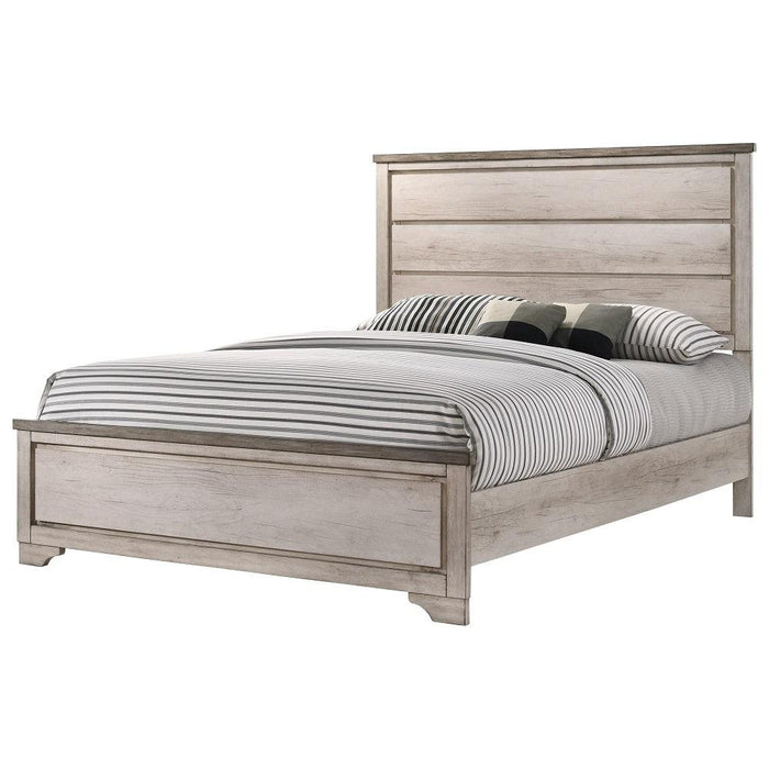 Crown Mark Patterson Queen Panel Bed in Driftwood Grey image